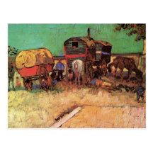 Lager der Sinti und Roma mit Wohnwagen durch Van G Postkarten