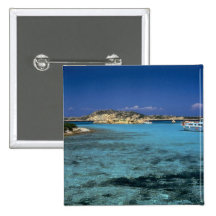 Lagune, Mittelmeerinsel von Sardinien Anstecknadelbuttons
