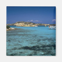Lagune, Mittelmeerinsel von Sardinien Magnete