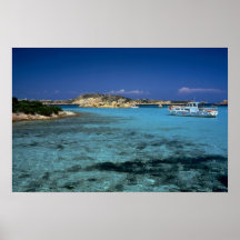Lagune, Mittelmeerinsel von Sardinien Plakat