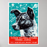 Laika 1957 der Raum-Hund Poster