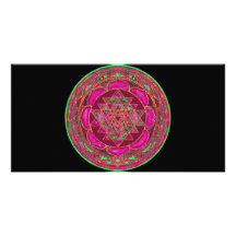 Lakshmi Yantra Mandala-Fotokarte