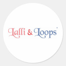 Lalli und Loops Runder Sticker