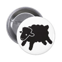 Lamm-starr Solo- schwarzer Knopf Buttons