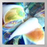 Lampwork Boro abstrakte Mosaik-Wand-Kunst Plakatdruck
