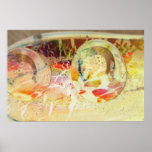 Lampwork Boro abstrakter Glasozean Poster