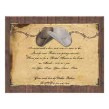 Land-Cowboyhut-StachelBrautparty-Einladung