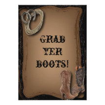 Land-Hochzeits-Einladung "Zupacken-YER-Stiefel "
