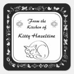 Land-Küchen-Schlafenkatzen-einmachende Aufkleber