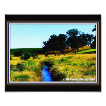 Land-Nebenfluss Fotodruck