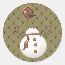 Land Nowel Schneemann-Weihnachtsaufkleber