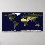 Land-Oberfläche, seichtes Wasser und schattiertes  Plakatdrucke