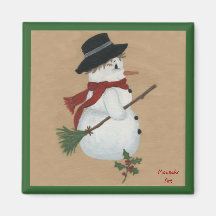 Land-Schneemann-Magnet