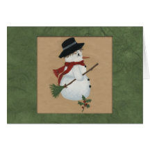 Land-Schneemann-Weihnachtskarte