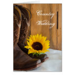 Land-Sonnenblume, die Save the Date Karten Wedding