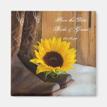 Land-Sonnenblume, die Save the Date Magneten Weddi
