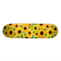 Land-Sonnenblume-Skateboard Personalisierte Skateboarddecks