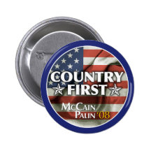 Land zuerst: McCain-Palin Knopf Button