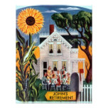 Ländliche Ansammlungs-Sonnenblume-Ruhestands-Einla
