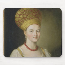 Ländliche Frau in russischem Kostüm, 1784 Mauspad