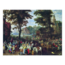 Ländliche Szene durch Bruegel D.J. Pieter (beste Q Personalisierte Einladung