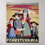 Ländliches Pennsylvania-Reise-Plakat