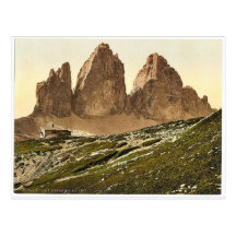 Landro, die drei Helme (d.h., Drei Zinnen) und Postkarten