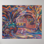 Landschaft mit Karamell-Geschmack Posterdruck