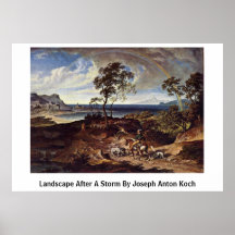 Landschaft nach einem Sturm durch Joseph Anton Koc Plakatdrucke