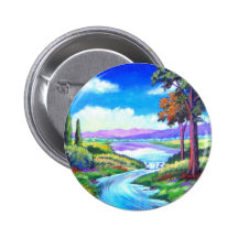 Landschaftsfluss-Malerei-Kunst - multi Button