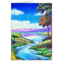 Landschaftsfluss-Malerei-Kunst - multi Karte