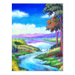 Landschaftsfluss-Malerei-Kunst - multi Postkarten