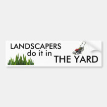 Landschaftsgestalter tun es im Yard Autosticker