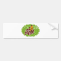 Landschaftsgestaltergärtner-Rasenmäher Auto Sticker