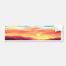 Landschaftsunset See-Szene - multi Auto Aufkleber