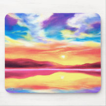 Landschaftsunset See-Szene - multi Mauspads