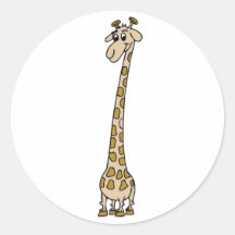 Lange Necked Giraffe Runder Sticker