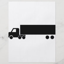 lange schwarze LKW-Ikone Flyer