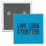 Langer u. Twitter-lebhafttext Anstecknadelbuttons