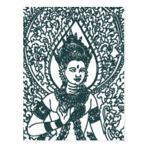 LAO - THAILÄNDISCH - BUDDHISTISCHER ENGELS-GOTT KA POSTKARTE