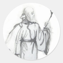Lao Tzu Taoist-Kunst-Aufkleber
