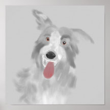 lap dog portrait posters