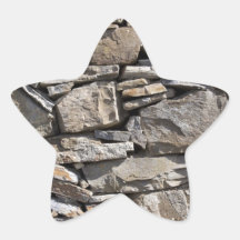 Large and Small Stones in a Wall Star Sticker