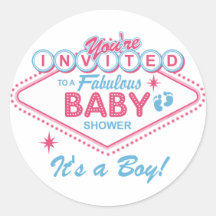 Las Vegas-Babyparty-Aufkleber