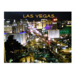 Las Vegas Boulevard nachts Postkarte