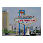 Las Vegas-Braut u. Bräutigam-Hochzeits-Postkarte