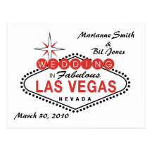 Las Vegas, das Postkarte Wedding ist