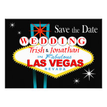 Las Vegas, das Save the Date - Schwarzes Wedding i Individuelle Ankündigungen