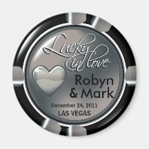 Las Vegas-Jungvermählten-Kasino-Chip-Magnet-Bevorz