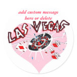 Las Vegas Pink Heart aufkleber